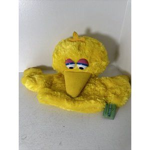 Big Bird Sesame Street Gabriel Industries Hand Puppet Pink Eye Lids Vintage